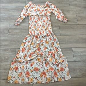 Autumn Colors -  Romantic Off the Shoulders Dress